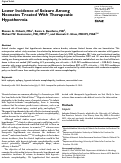 Cover page: Lower Incidence of Seizure Among Neonates Treated With Therapeutic Hypothermia