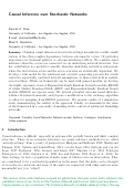 Cover page: Causal inference over stochastic networks