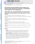 Cover page: Discerning the survival advantage among patients with prostate cancer who undergo radical prostatectomy or radiotherapy: The limitations of cancer registry data