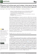 Cover page: Disparities in Food Insecurity and Academic Achievement Among California Public University Students: An Intersectional Approach.