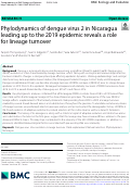 Cover page: Phylodynamics of dengue virus 2 in Nicaragua leading up to the 2019 epidemic reveals a role for lineage turnover