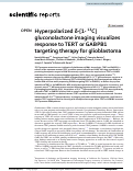 Cover page: Hyperpolarized δ-[1- 13C]gluconolactone imaging visualizes response to TERT or GABPB1 targeting therapy for glioblastoma