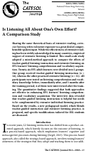 Cover page: Is Listening All About One’s Own Effort? A Comparison Study