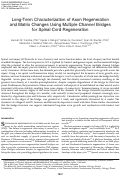 Cover page: Long-Term Characterization of Axon Regeneration and Matrix Changes Using Multiple Channel Bridges for Spinal Cord Regeneration