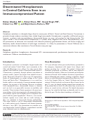 Cover page: Disseminated Histoplasmosis in Central California Seen in an Immunocompromised Patient.