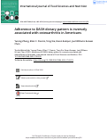 Cover page: Adherence to DASH dietary pattern is inversely associated with osteoarthritis in Americans