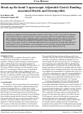 Cover page: Break up the band: Laparoscopic Adjustable Gastric Banding-associated Discitis and Osteomyelitis