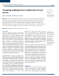 Cover page: Targeting angiogenesis in advanced cervical cancer