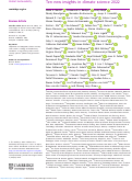 Cover page: Ten new insights in climate science 2022