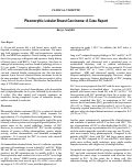 Cover page: Pleomorphic Lobular Breast Carcinoma: A Case Report