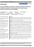 Cover page: Latent polydrug use patterns and the provision of injection initiation assistance among people who inject drugs in three North American settings