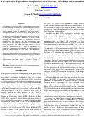 Cover page: Perceptions of Explanation Completeness Help Decrease Knowledge Overestimation