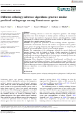 Cover page: Different orthology inference algorithms generate similar predicted orthogroups among Brassicaceae species