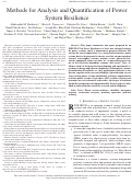 Cover page: Methods for Analysis and Quantification of Power System Resilience