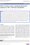 Cover page: SMAC mimetics induce autophagy-dependent apoptosis of HIV-1-infected macrophages