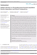 Cover page: Habitat selection in a fluctuating ground squirrel population: Density‐dependence and fitness consequences