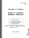 Cover page: GAMMA-RAY SPECTRA FROM SPONTANEOUS FISSION OF Cf252