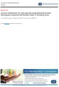 Cover page: Ionomer Optimization for Hydroxide-Exchange-Membrane Water Electrolyzers Operated with Distilled Water: A Modeling Study