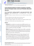 Cover page: A risk-adjustment model for patients presenting to hospitals with out-of-hospital cardiac arrest and ST-elevation myocardial infarction