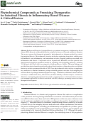 Cover page: Phytochemical Compounds as Promising Therapeutics for Intestinal Fibrosis in Inflammatory Bowel Disease: A Critical Review.