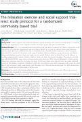 Cover page: The Relaxation Exercise and Social Support Trial-RESST: Study protocol for a randomized community based trial