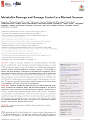 Cover page: Metabolite Damage and Damage Control in a Minimal Genome