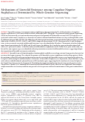 Cover page: Mechanisms of Linezolid Resistance among Coagulase-Negative Staphylococci Determined by Whole-Genome Sequencing