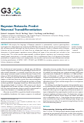 Cover page: Bayesian Networks Predict Neuronal Transdifferentiation