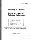 Cover page: CHEMICAL EFFECTS FOLLOWING THE S34(n, y, )S35 REACTION IN GASEOUS SULFUR COMPOUNDS