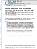 Cover page: Leveraging Epidemiology to Improve Risk Assessment