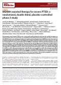 Cover page: MDMA-assisted therapy for severe PTSD: a randomized, double-blind, placebo-controlled phase 3 study.