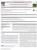 Cover page: Cytokine responses and math performance: The role of stereotype threat and anxiety reappraisals