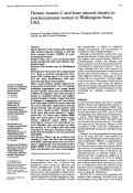 Cover page: Dietary vitamin C and bone mineral density in postmenopausal women in Washington State, USA.