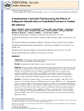 Cover page: A Randomized Controlled Trial Assessing the Effects of Raltegravir Intensification on Endothelial Function in Treated HIV Infection