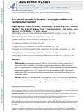 Cover page: Are genetic variants for tobacco smoking associated with cannabis involvement?