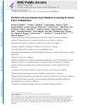 Cover page: The role of exome sequencing in newborn screening for inborn errors of metabolism