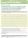 Cover page: Pathophysiology in cortico-amygdala circuits and excessive aversion processing: the role of oligodendrocytes and myelination.