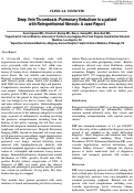 Cover page: Deep Vein Thrombosis /Pulmonary Embolism in a patient with Retroperitoneal fibrosis: A case Report