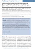 Cover page: A Multicompartmental Diffusion Model for Improved Assessment of Whole-Body Diffusion-weighted Imaging Data and Evaluation of Prostate Cancer Bone Metastases.