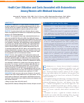 Cover page: Health Care Utilization and Costs Associated with Endometriosis Among Women with Medicaid Insurance.