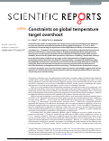 Cover page: Constraints on global temperature target overshoot