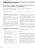 Cover page: Which Aspects of Positive Affect Are Related to Mortality? Results From a General Population Longitudinal Study