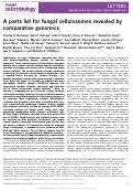 Cover page: A parts list for fungal cellulosomes revealed by comparative genomics