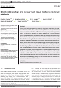 Cover page: Depth relationships and measures of tissue thickness in dorsal midbrain