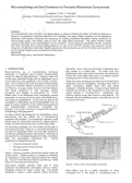 Cover page: Micromachining and Burr Formation for Precision Mechanical Components