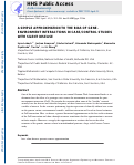 Cover page: A simple approximation to the bias of gene–environment interactions in case–control studies with silent disease