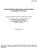 Cover page: Coupled model for simulation of indoor airflow and pollutant transport