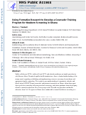 Cover page: Using Formative Research to Develop a Counselor Training Program for Newborn Screening in Ghana