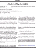 Cover page: First Do No Harm With COVID-19: Corona Collateral Damage Syndrome