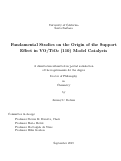 Cover page: Fundamental Studies on the Origin of the Support Effect in VO/TiO2 (110) Model Catalysts